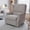 Light Gray, variant on Merrick Lane 3-in-1 Wingback Manual Recliner Rocker Swivel Glider Chair in Cream