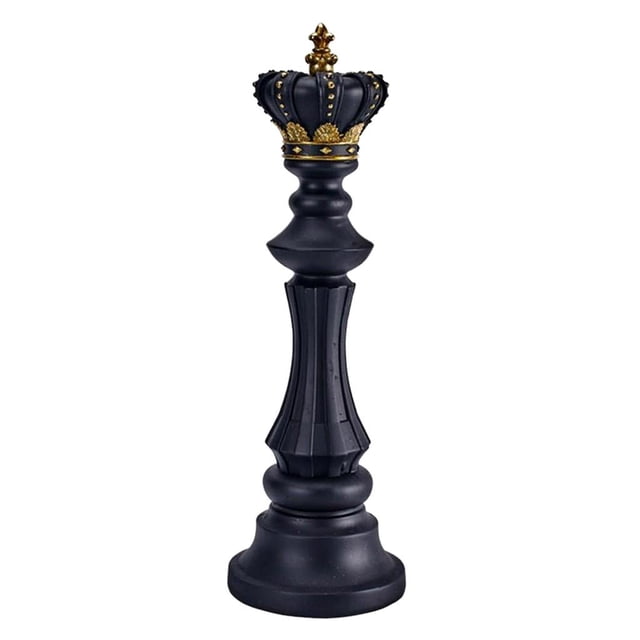Resina ajedrez rey reina Caballero estatua ornamentos estatuil Rey 13x13x40.5cm Zulema Figura estatuas de ajedrez