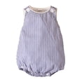 thumbnail image 2 of Newborn Onesies Newborn Infant Boys Girls Summer Sleeveless Striped Romper Baby Romper Blue 0-3 Months, 2 of 8