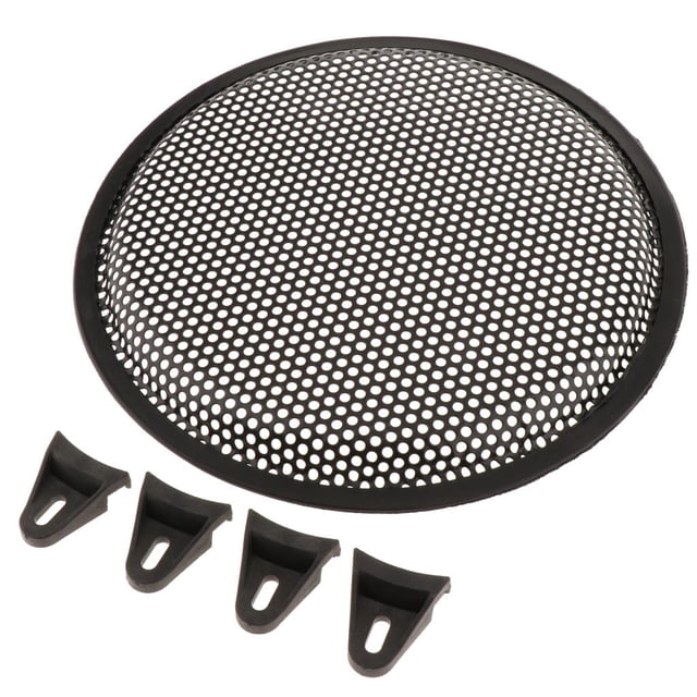 Rejillas de pulgadas, cubierta protectora de malla, decorativo de 4 tornillos y 4 soportes fijos, accesorios de sonido Hugo Caja de la cubierta de las parrillas del altavoz