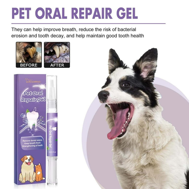 JT Beauty Store Pet Oral Repair Gel Deep Cleaning Dog Tooth Stains Oral Cleaning Care 5ml Oral Care Clearance Purple Walmart