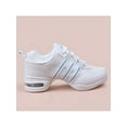thumbnail image 5 of Kesitin Girls Lightweight Cushioned Dancing Sneakers Athletic Breathable Comfortable Split Sole Sneaker White Blue 2.5Y, 5 of 9