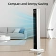 thumbnail image 7 of Tower Fan with Remote for Bedroom,36 In Floor Standing Fans that Blow Cold Air,3 Speed 4 Modes & 12H Timer Small Bladless Cooling Fan For Room Office Home Dorm - WhiteBlack, 7 of 7
