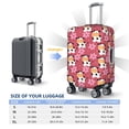 thumbnail image 6 of Lsque Cow And Flower Printed Luggage Cover, Travel Luggage Protector,Scratch and Dirt Resistant, Fits 18-32 Inch Luggage - Small, 6 of 9