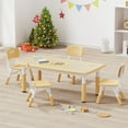 thumbnail image 4 of MAVINEX Kids Table and 4 Chairs Set Beige, Height Adjustable Desk, Suit for Ages 2-10, Easy to Clean Arts & Crafts Table, 4 of 11