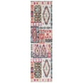thumbnail image 6 of SAFAVIEH Montage Tendrils Abstract Indoor/Outdoor Area Rug, Aqua/Fuchsia, 6'7" x 6'7" Round, 6 of 10