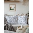 thumbnail image 3 of Waterproof Outdoor Throw Pillows with Inserts 16"x16" Set of 2, Blue Flower Soft Decorative Pillowcases for Couch Bedroom, Vintage Farmhouse Boho Leaf Spring Summer Pillow Covers for Sofa Living Room, 3 of 8