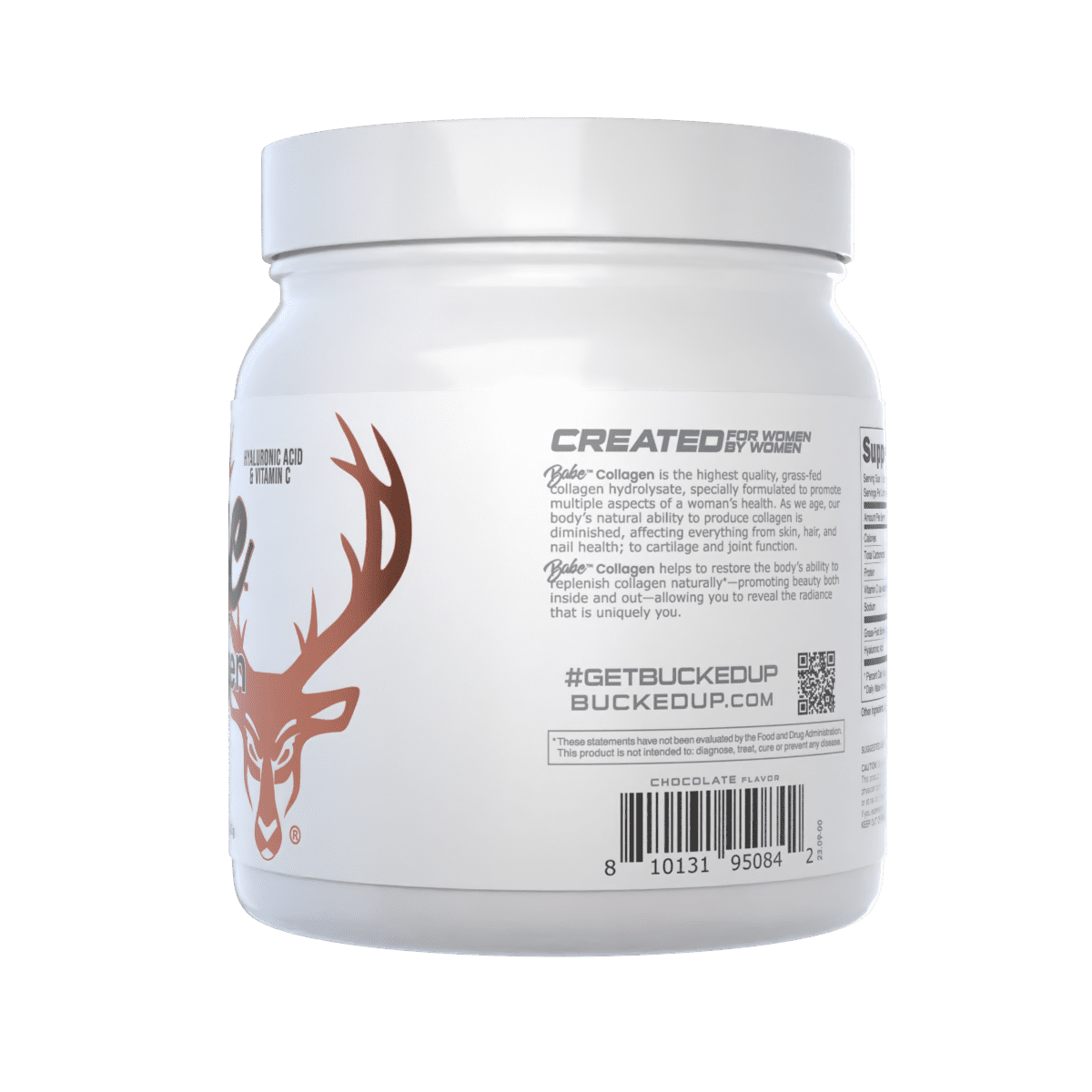 Bucked Up Babe Collagen Peptides Powder, Chocolate, 30 Servings