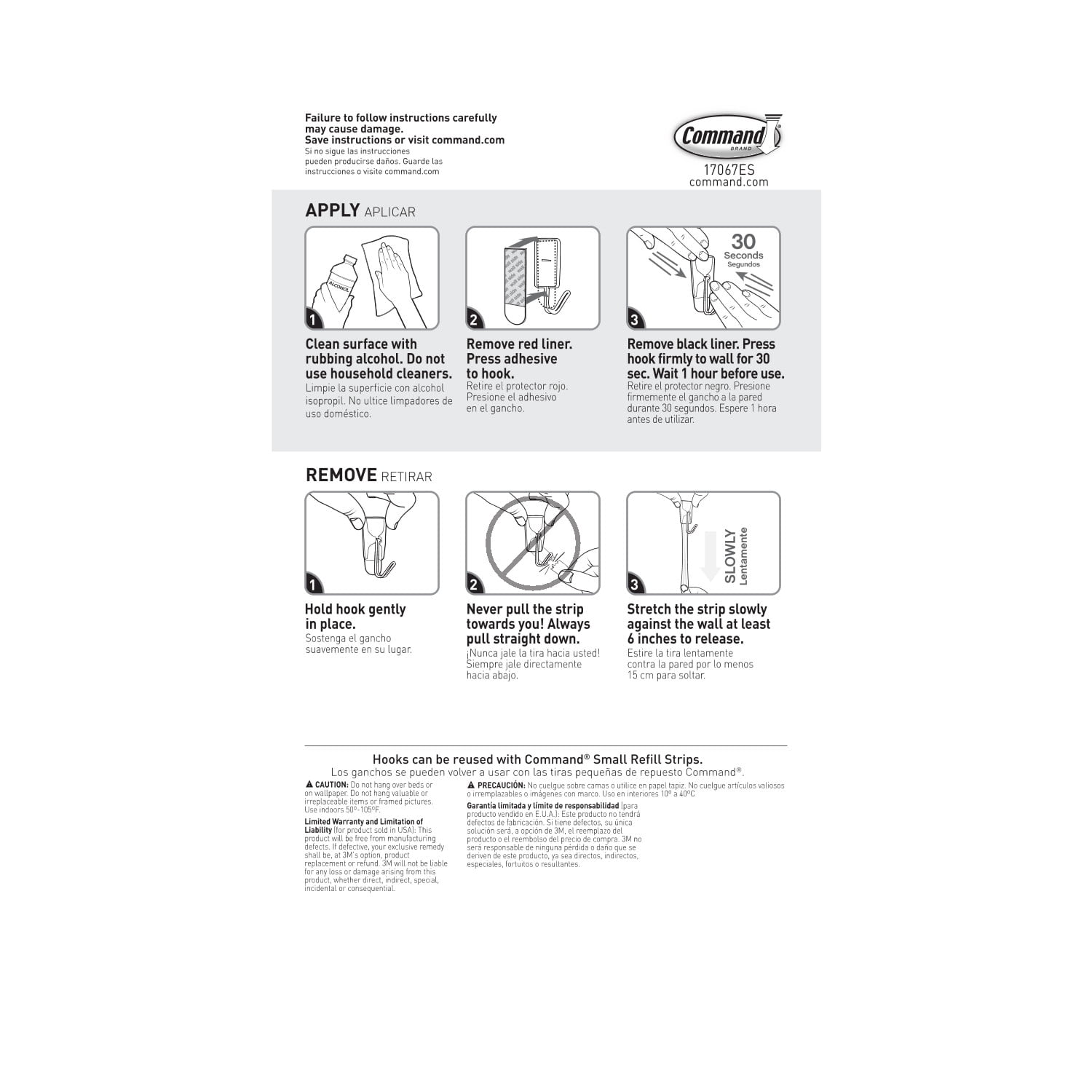 Command Small Wire Toggle Hooks, White, Damage Free Organizing, 14 Hooks and 24 Strips