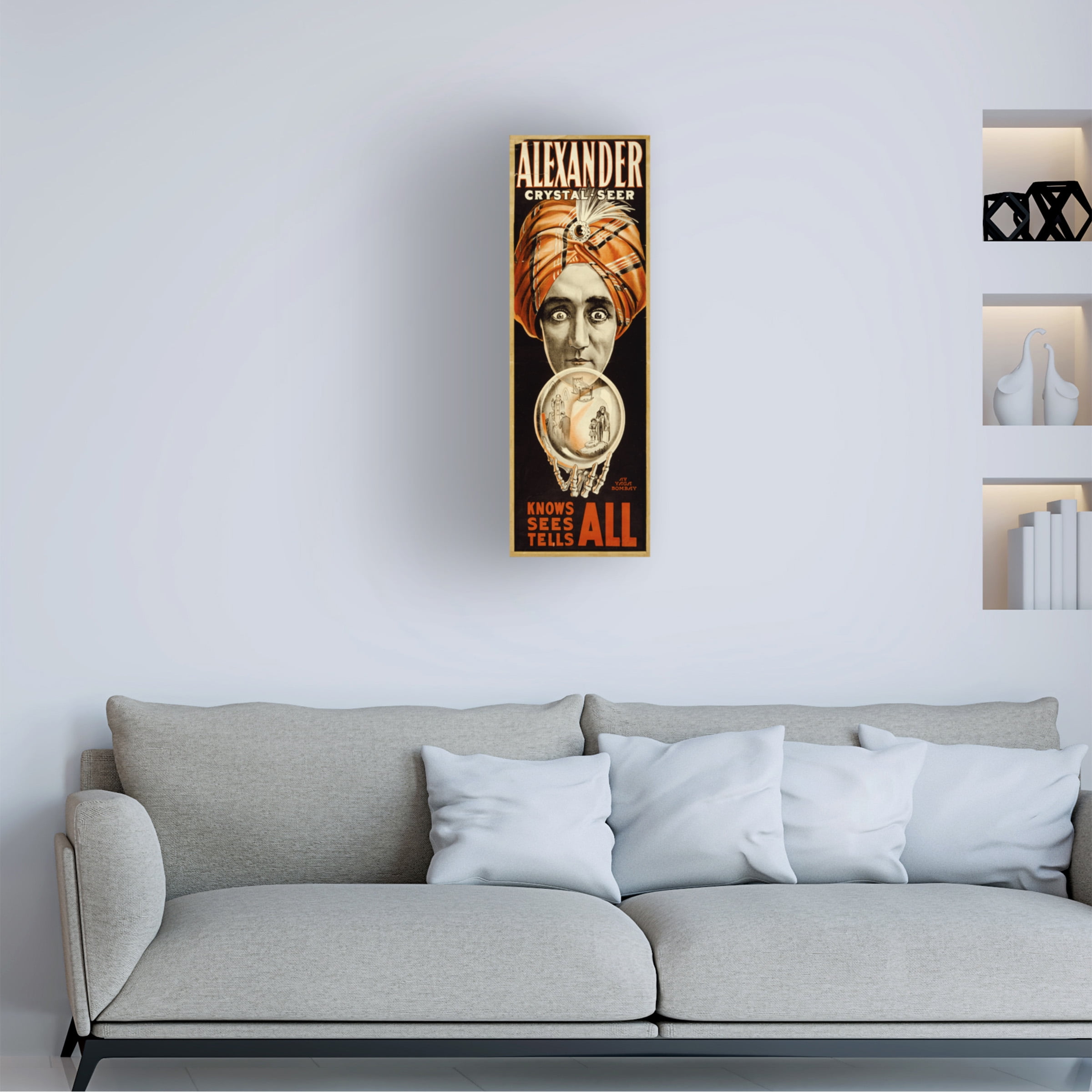 Trademark Fine Art Print Collection Alexander Crystal Seer Knows Sees Tells All Canvas Wall Art - 16x47