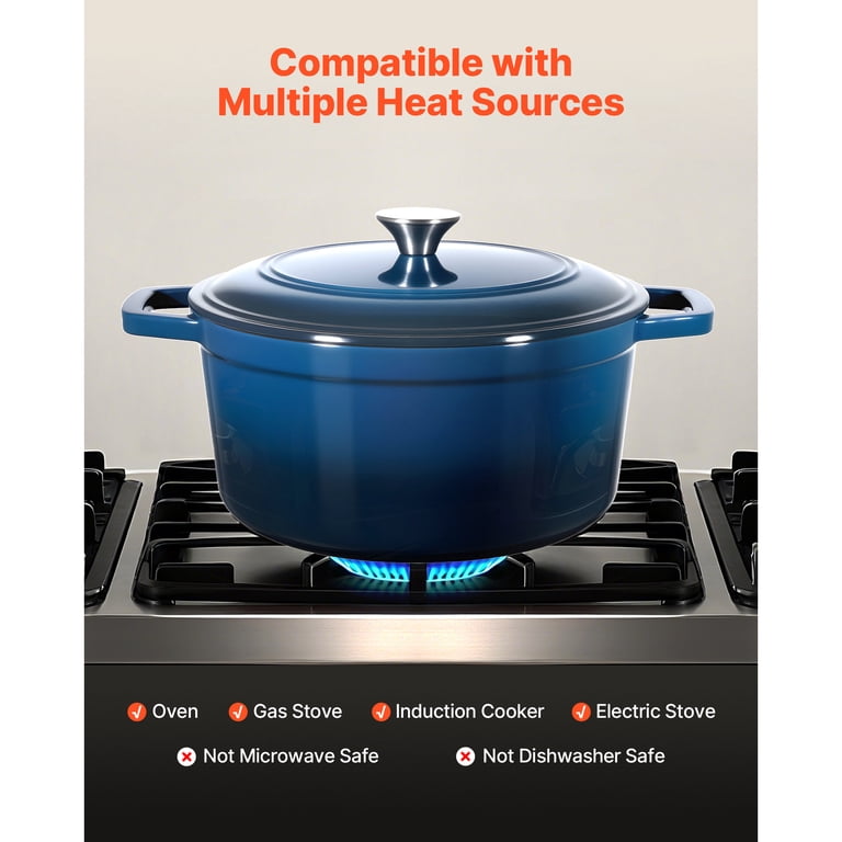KFFKFF 6-Quart Enameled Cast Iron Dutch Oven photo 4