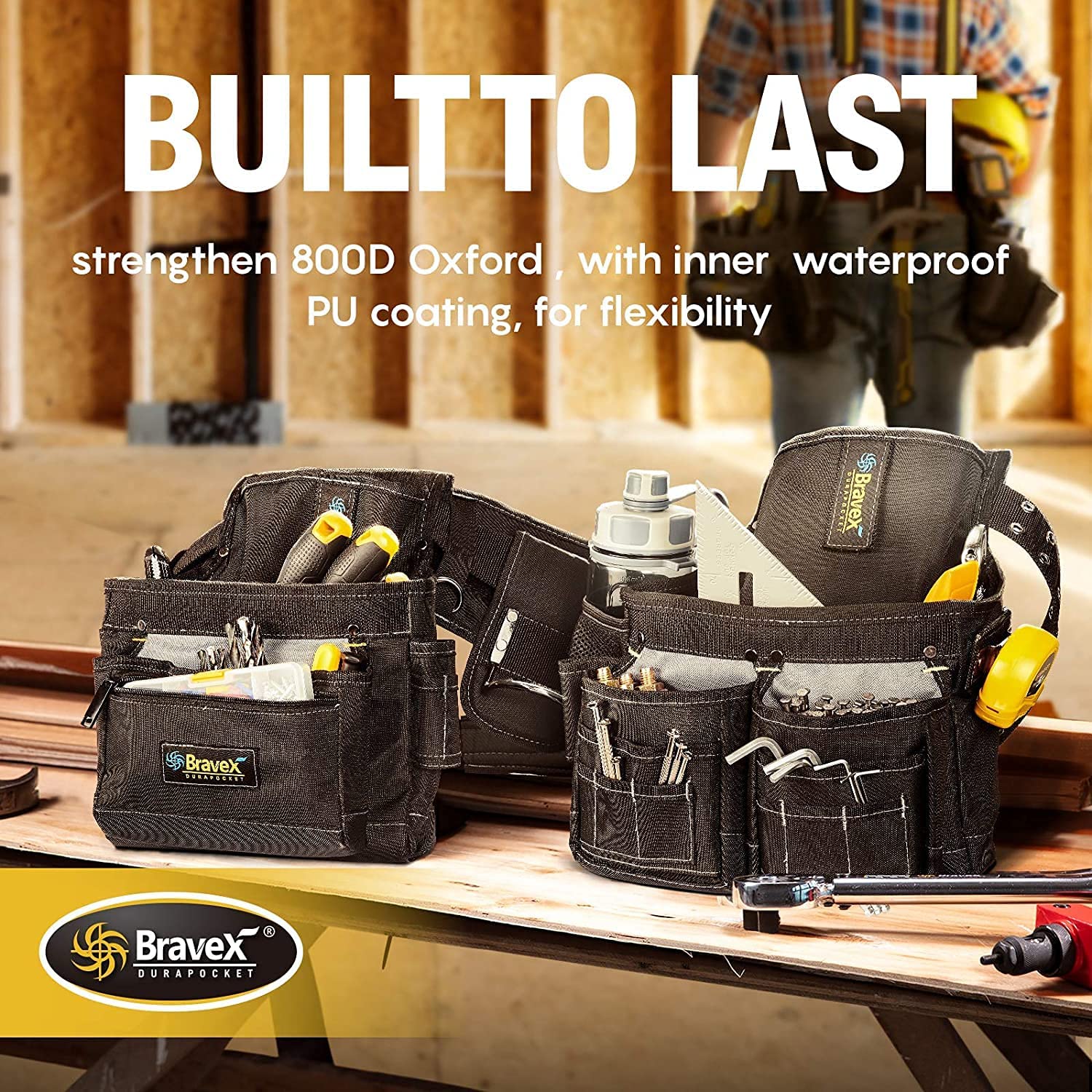 Tool Belt with Suspenders Pro Ultra 20 Bags Y-Style Tool Belts Combo  Apron Tool Pouch