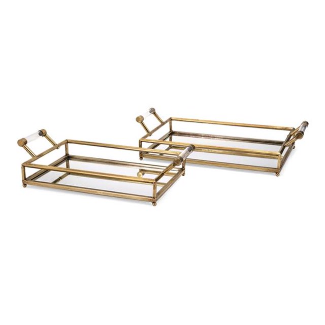 Plateaux Décoratifs Miroirs Rahim - Lot de 2