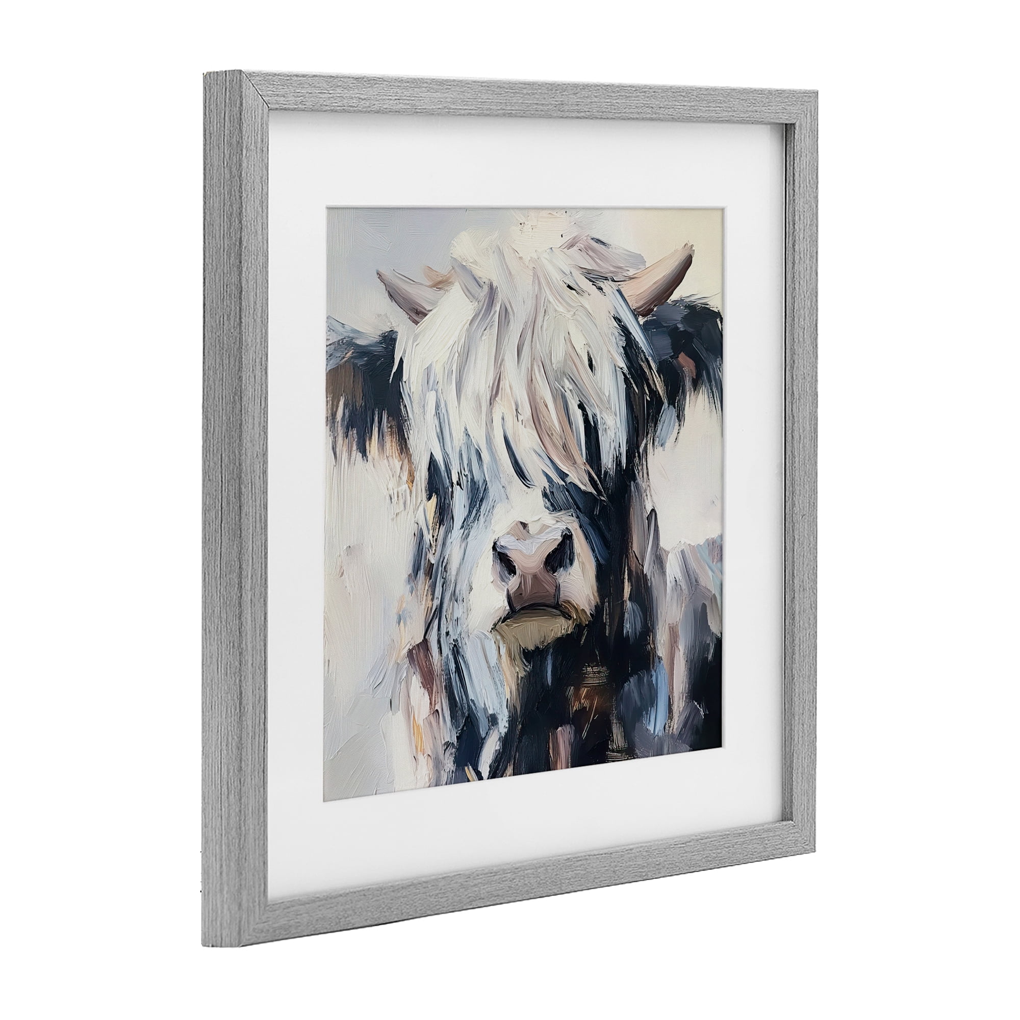 Stupell Industries Scruffy Little Highland Gray Framed Print Under Glass, design by Tina LeCour