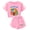 Pink, variant on Kids Girls Number Block Letter Cartoon Graphics Printed Costume Sweatsuits Short Sleeve T-shirt&Shorts Athletic Outfit Summer Jogging Tracksuit 2 Piece Casual Tops Tees Sport Set Clothes Gift 3-13