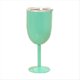 thumbnail image 1 of Copa de Vino Copa de Vino de Acero Inoxidable de Doble Capa Color Vaso de Gran Capacidad de Vino Resistente Verde, 1 of 5