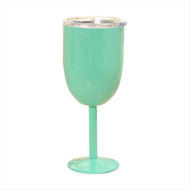 Copa de Vino Copa de Vino de Acero Inoxidable de Doble Capa Color Vaso de Gran Capacidad de Vino Resistente Verde