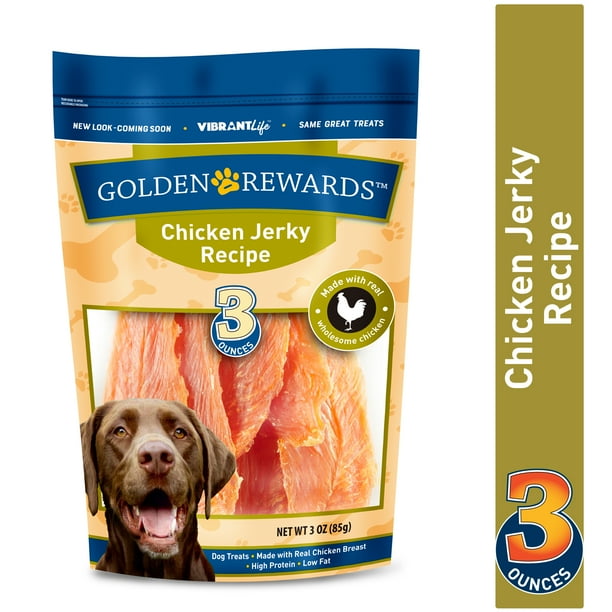 Golden Rewards Jerky Recipe Dog Treats, Chicken, 3 oz