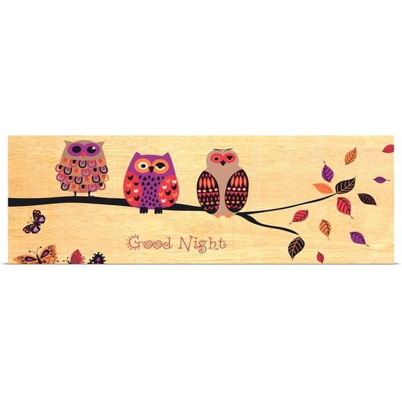 Great BIG Canvas | Rolled Poster Print entitled Good Night Owl