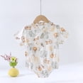 thumbnail image 2 of YEPGAR Newborn Infant Bodysuits Short Sleeve Summer Soft Cotton Cotton Newborn Onesies Infant Clothes Boys Blank Baby Onesies for 0-24 Months (A16 Beige, 3-6 Months), 2 of 4