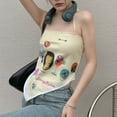 thumbnail image 5 of Kawaii Cute Cats Print Tank Tops Women Y2k Aesthetic Basic Streetwear Sexy Tanks Fashion Fairy Backless Sleeveless Cropped Top, 5 of 5