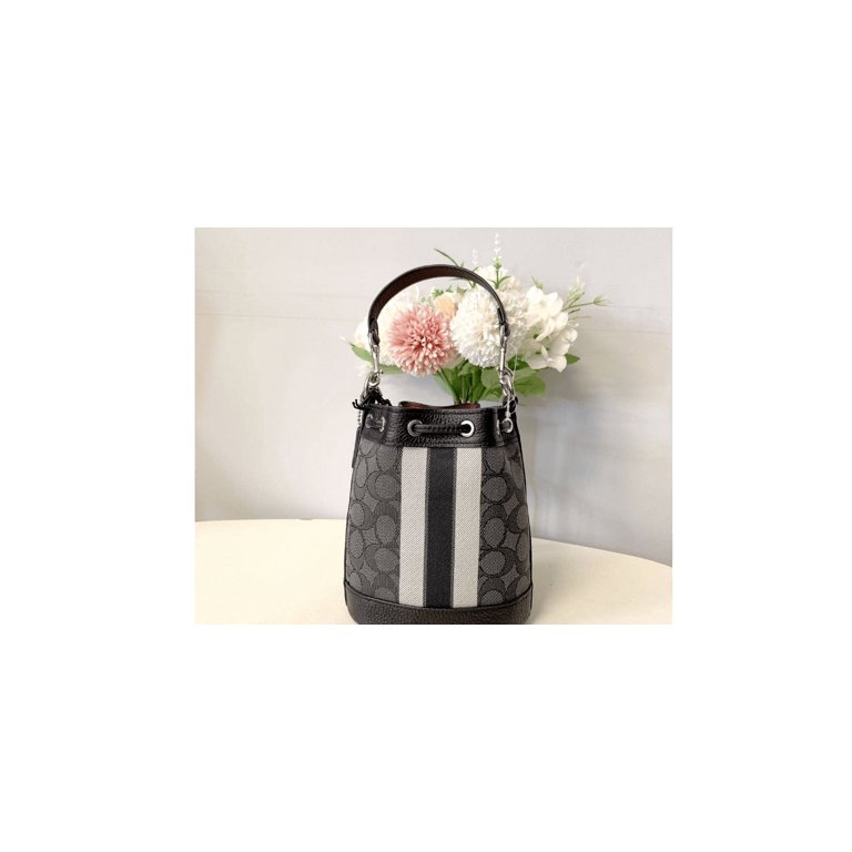 COACH / SVBLACK SMOKEBLACK Coach Mini Dempsey Bucket Bag With 
