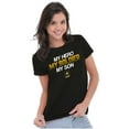 thumbnail image 4 of US Army Logo My Son Hero Soldier Women's T Shirt Ladies Tee Brisco Brands X, 4 of 5
