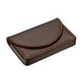 thumbnail image 3 of Uxcell PU Leather Magnetic Closure Name Cards Case Business Card Holder Brown, 3 of 5