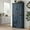 Rustic Blue, variant on 71in Farmhouse Kitchen Pantry Cabinet,Tall Storage Cabinet with 4 Doors and Adjustable shelves,with Load-Bearing Steel Pipe,Wood Storage Cabinets for Kitchen,Dining Room,Bathroom(Rustic Blue)