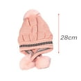 thumbnail image 5 of Eltusu Girls Thermal Beanies, Soft Comfy Warm Ears Flaps Winter Hats Red Size Free Size, 5 of 5