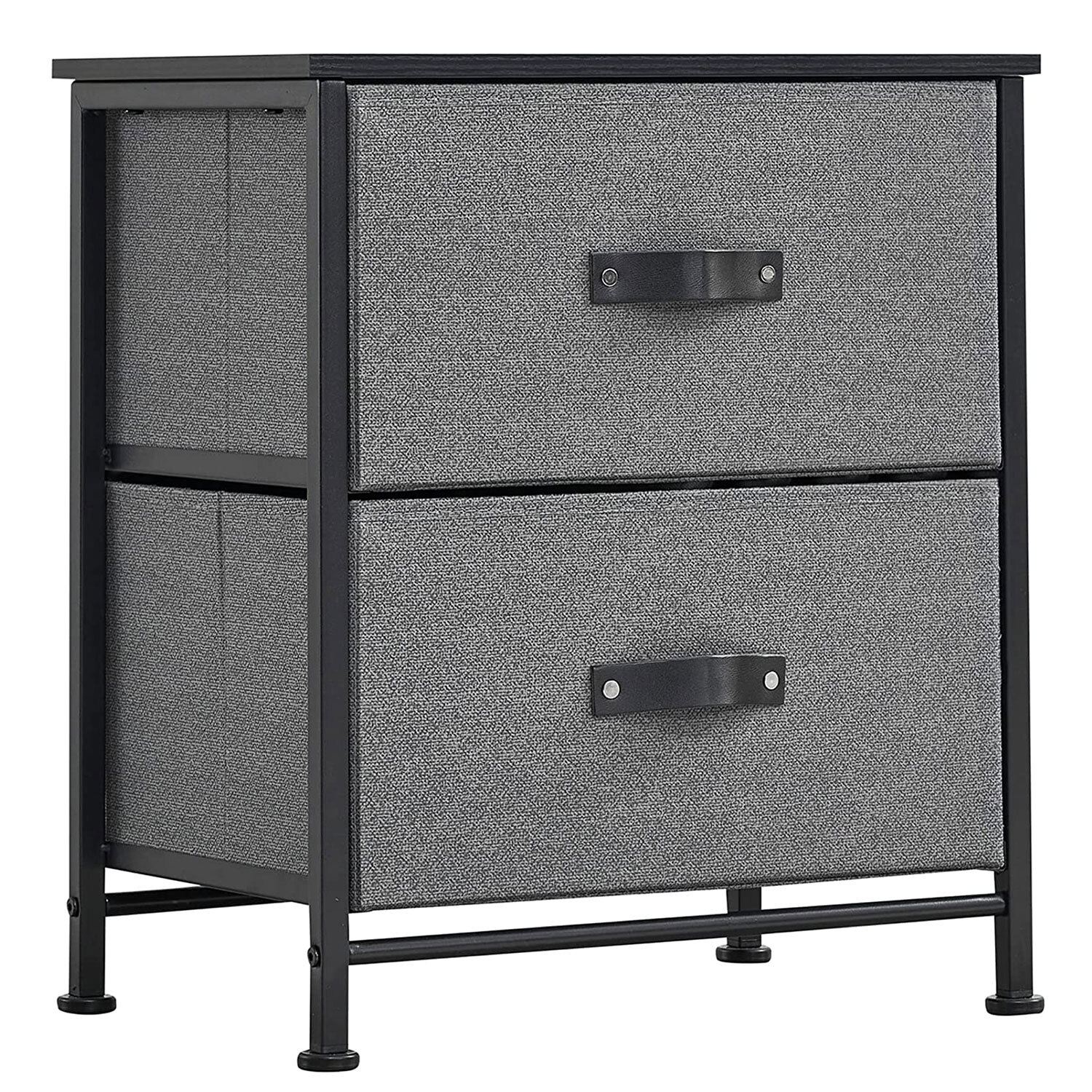 Yartaka 2 Drawer Dresser Nightstand for Bedroom, Small End Table with 2 Drawers, Bedside