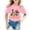 1-Pink2411, variant on Girls Classic Western Cowgirls T Shirt Casual Graphic O Neck Short Sleeve Tee, Sizes 0-13