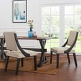 thumbnail image 2 of Side Dining Chair, Set of 2, Beige, Fabric, Kitchen Cafe Bistro Hospitality Restaurant, Modern Contemporary HB33417, 2 of 8