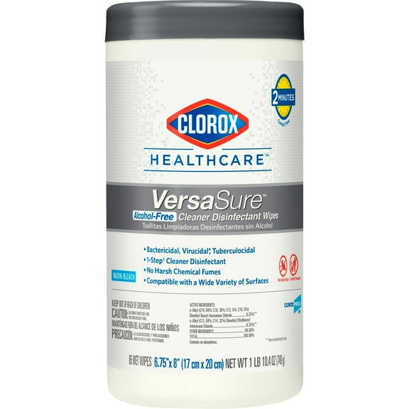 Clorox Healthcare VersaSure Cleaner Disinfectant Wipe, Cannister (CS/6)