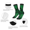 thumbnail image 3 of Honeii Green Leave Fern Print Children's Colorful Socks,Unisex Kids and Toddlers' Cushioned Sock,Kids Athletic Crew Socks,for Everyday Wear and Sports, 3 of 5