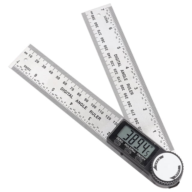 Règle de Goniomètre, 10 390mm en Acier Inoxydable Numérique Protracteur Règle Angle Finder Règle Performances Inégalées