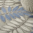 thumbnail image 3 of Nourison Aloha Indoor/Outdoor Grey/Blue 4' x round Area Rug, (4 Round), 3 of 9