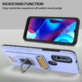 thumbnail image 6 of CoverON for Motorola Moto G Pure Case, Kick Stand Ring Credit Card Slot Rugged Phone Cover Magnetic Holder, Purple, 6 of 9