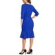 thumbnail image 3 of VESTIDO ELEGANTE DE MUJER CON CUELLO BARCO Y MEDIA MANGA, MIDI, XS, AZUL REAL, 3 of 6