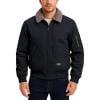 OHMZYZO Mesn's Vintage Motorcycle Jackets Lapel Fleece Neck Zip Up Jacket Plus Size Winter Coats with Pockets