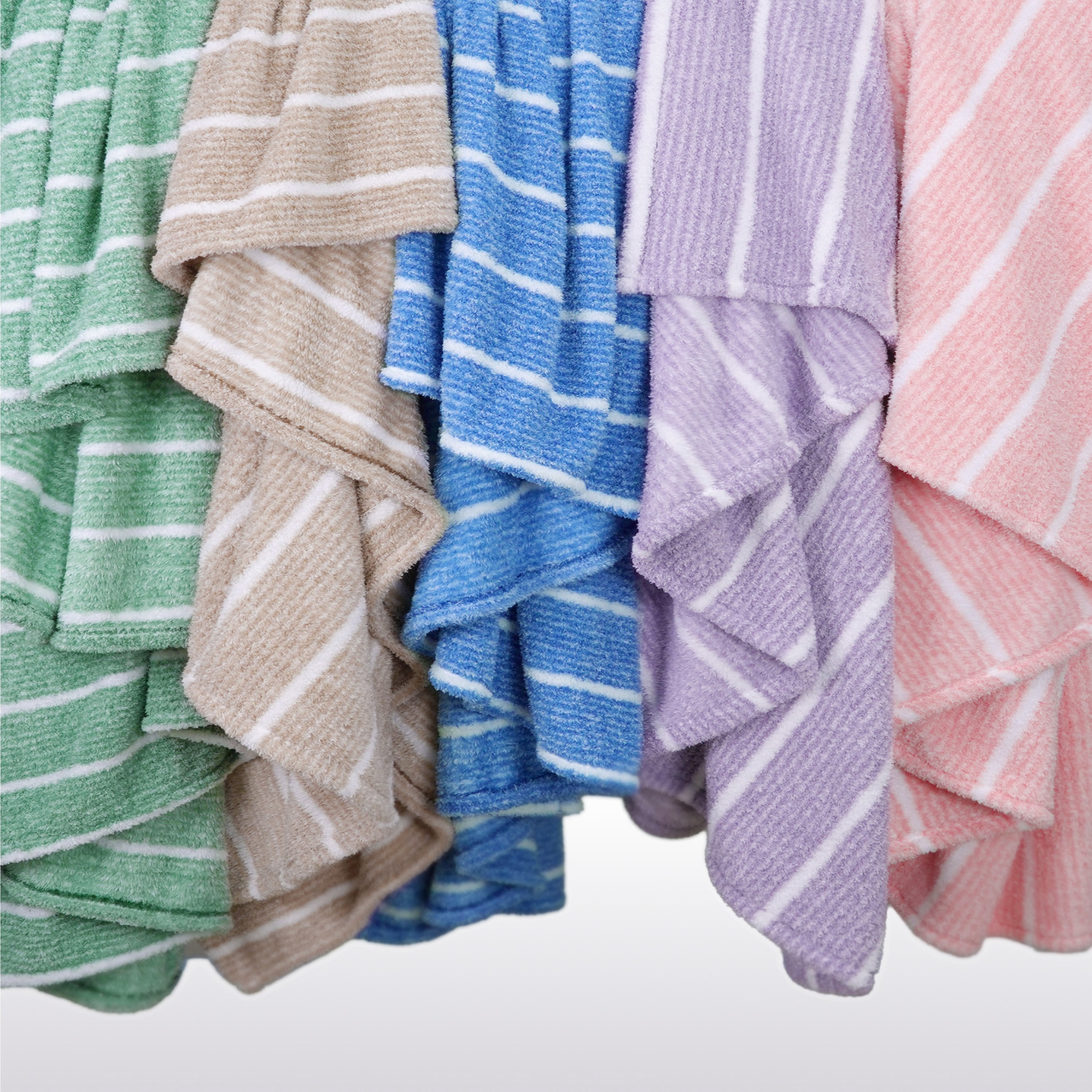 Regal Living Ultra Soft Cozy Knit Throw Blanket, Sage Green Stripe, 90" x 90"