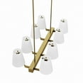 thumbnail image 4 of Modway Enthrall 8-Light Chandelier in White Satin Brass, 4 of 7