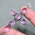 thumbnail image 3 of Pink Kunzite Oval Shape Gemstone Handmade Anniversary Gift Pendant Jewelry 3.20", 3 of 3