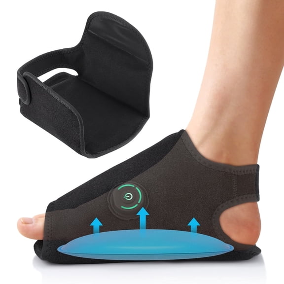 Portable Foot Massager with Air Compression & Acupoint Nodes,Cordless Rechargeable Foot Massager Machine,3 Intensity Levels,Semi-Wrap Design for Comfortable Relaxation,Fits Both Feet for Home Travel