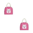 thumbnail image 4 of kurtrusly Compact For Home And Office With Large Capacity Large Capacity Design Polyester Lunch Bags For Women Deep pink 1 2Set, 4 of 6