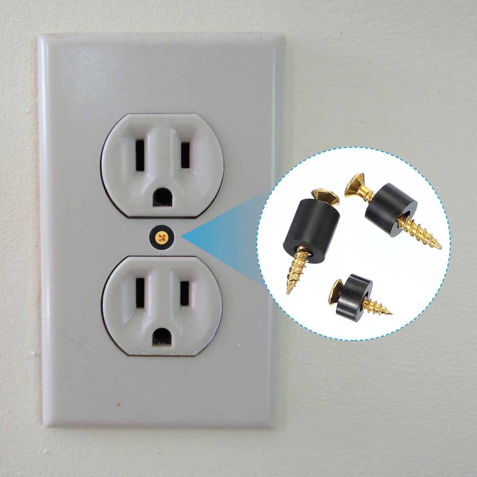 Uxcell 120Pcs M8 ABS Spacers 5/16" ID x 9/16" OD x 23/32" L Plastic Round Spacer Washers Black Standoff Nut Unthreaded for M8 or 5/16 inch Screws Bolts Electrical Outlet