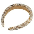 thumbnail image 7 of Unique Bargains 1 Pcs Tweed Padded Headband Fashion Hairband for Woman Non Slip Knitted Beige Yellow, 7 of 7