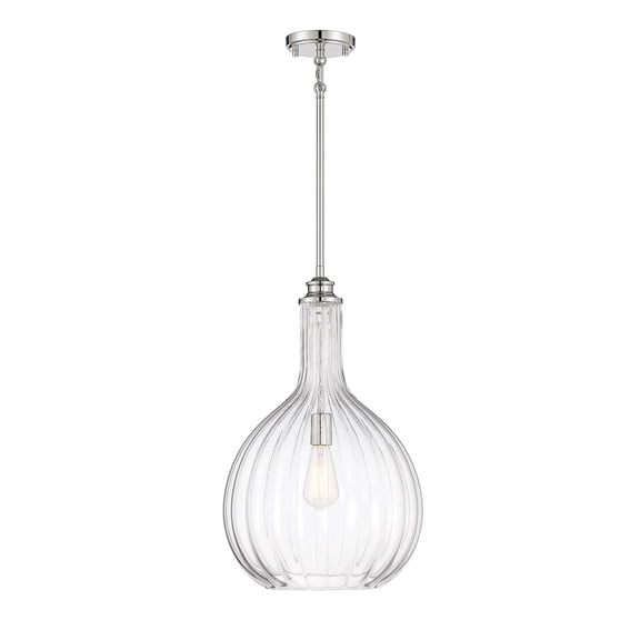 Brandon 1-Light Pendant in Polished Nickel