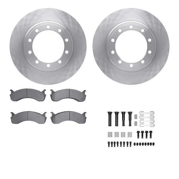 Dynamic Friction Company Front Brake Rotors with 5000 Advanced Brake Pads includes Hardware 6512-99768