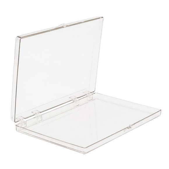 Gary Plastic Packaging Boîte Transparente en Plastique Rigide avec Couvercle à Charnière, Boîte de Rangement Souvenir et Vitrine pour Objets de Collection, 6 Pouces L x 4 Pouces L x 1/2 Pouces H, 4 Boîtes, Fabriqué aux É.-U.